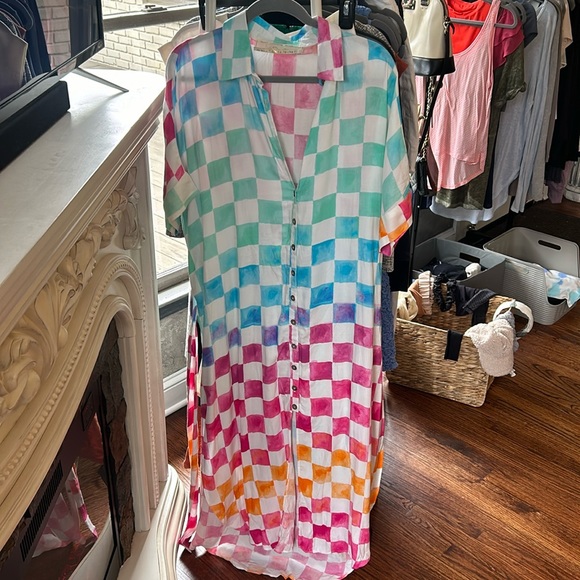 NEW Jen’s Pirate Booty checkered midi dress - Picture 2 of 3